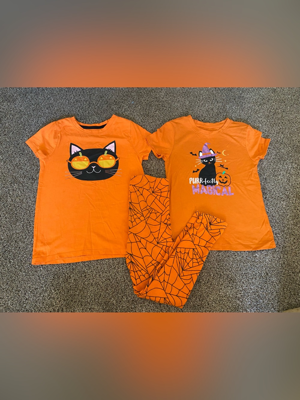 Girl’s Size 6/6x Halloween Graphic Tees and Leggings